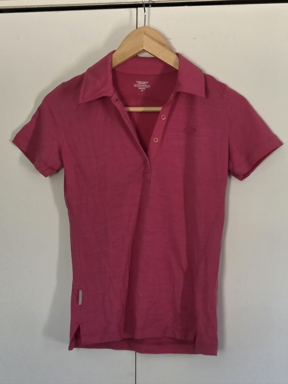 Icebreaker Women's Short Sleeve Polo in Deep Pink